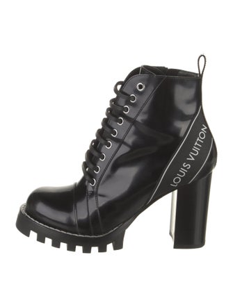 Louis Vuitton Patent Leather Combat Boots
