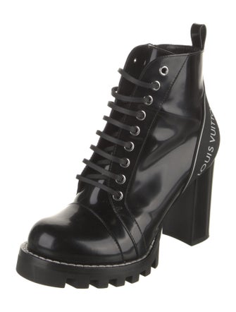 Louis Vuitton Patent Leather Combat Boots