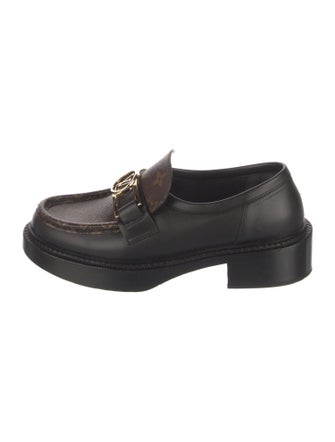 Louis Vuitton LV Monogram Leather Loafers