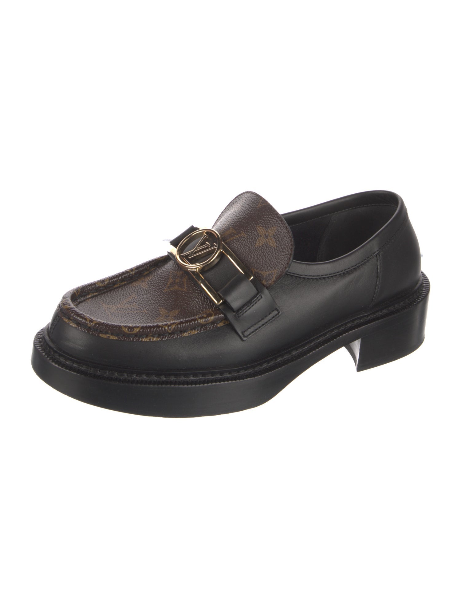 Louis Vuitton LV Monogram Leather Loafers