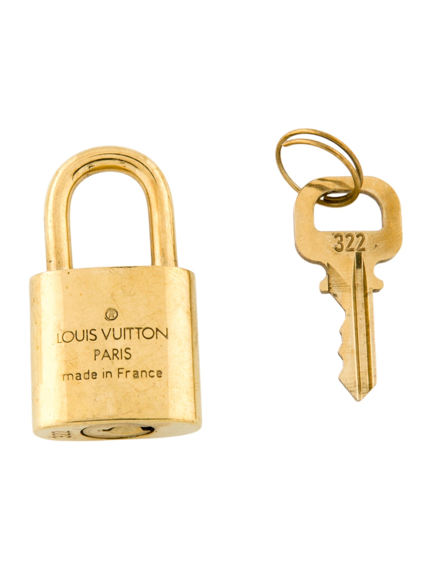 Louis Vuitton Brass Lock & Key Set