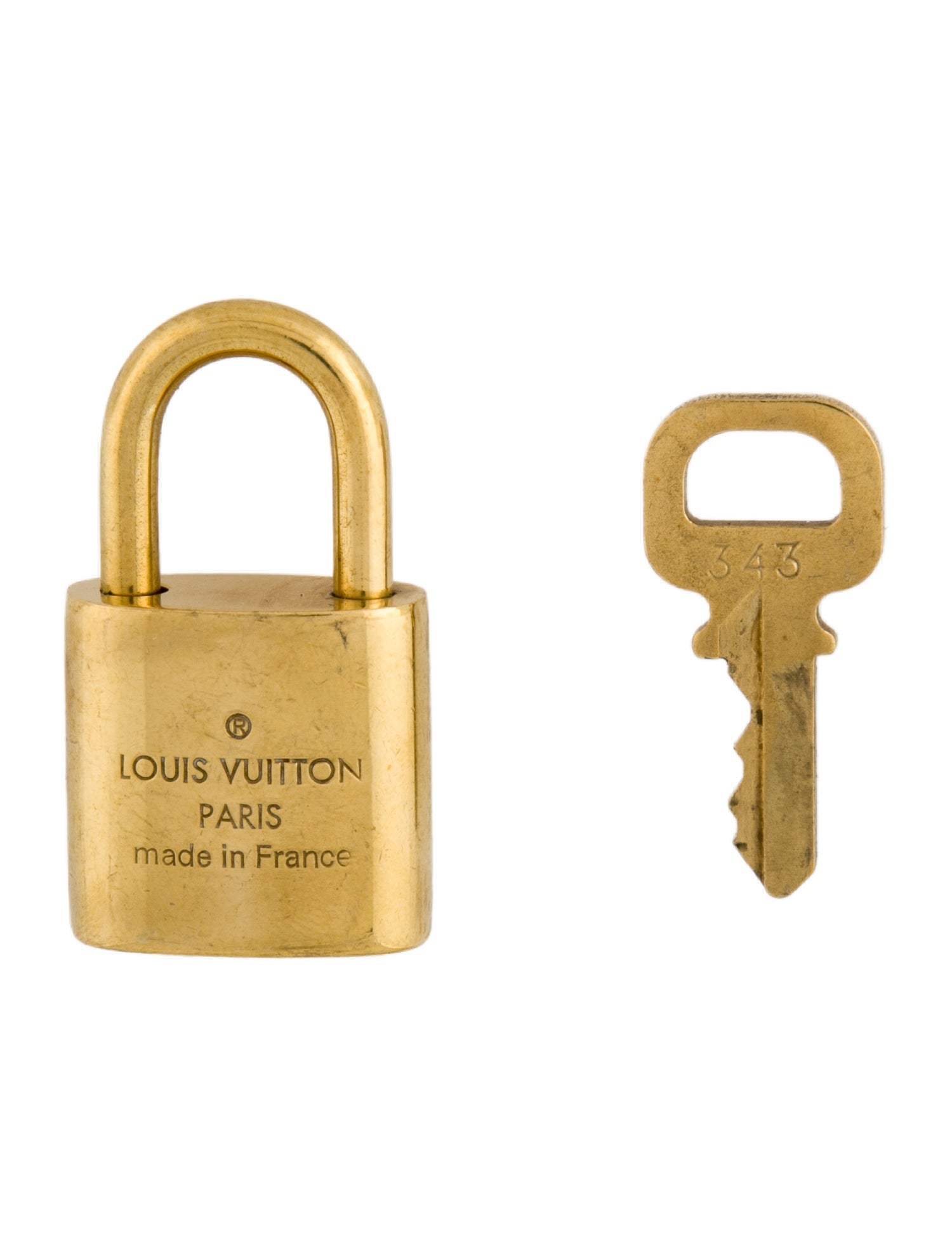 Louis Vuitton Brass Lock & Key Set