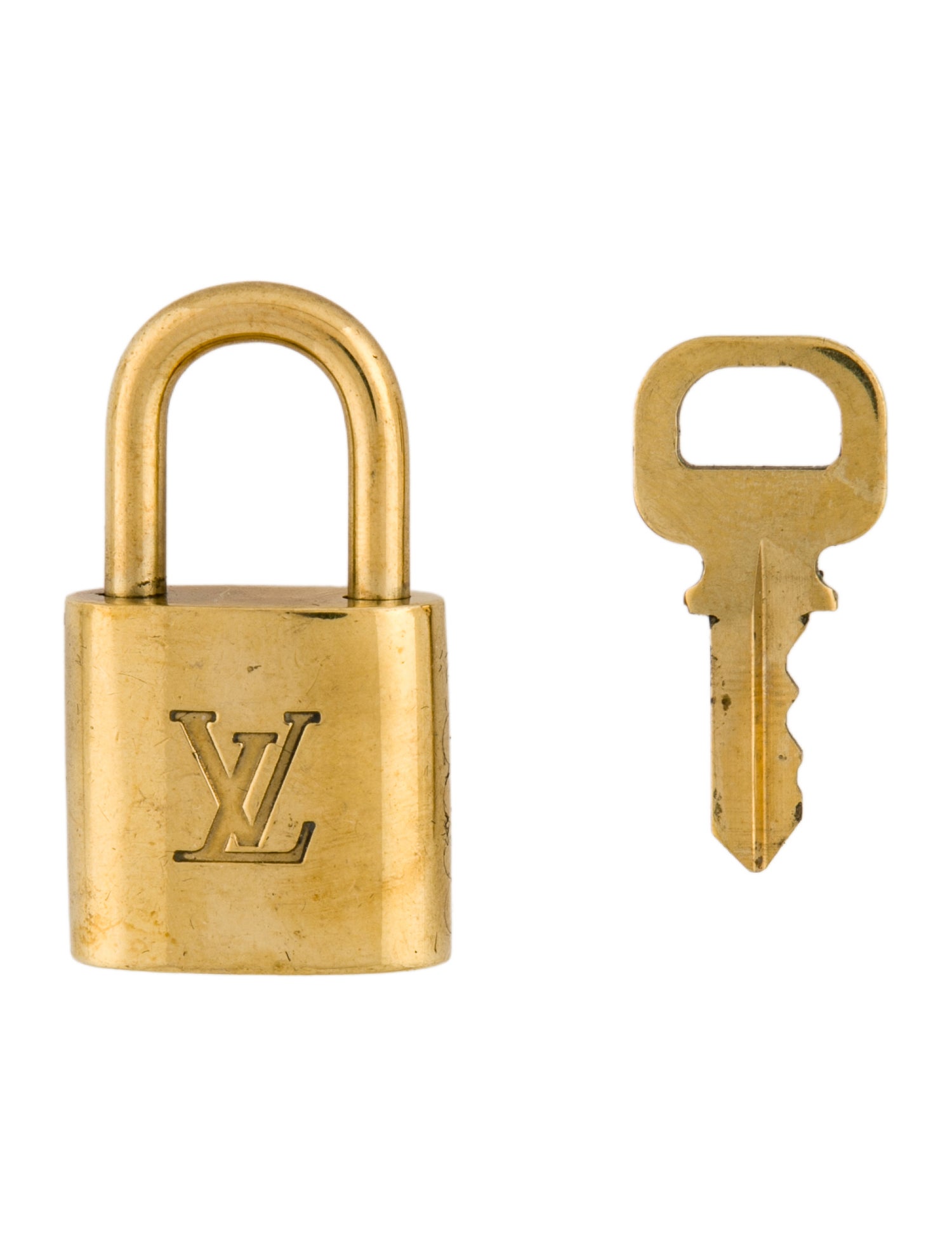 Louis Vuitton Brass Lock & Key Set
