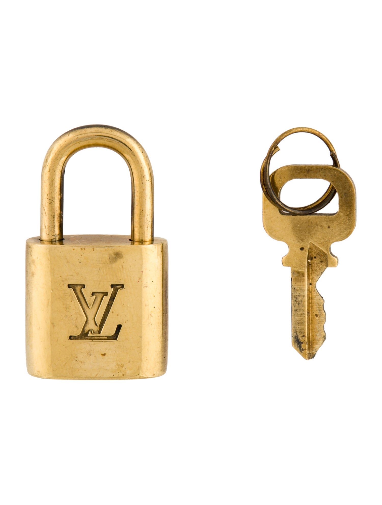Louis Vuitton Brass Lock & Key Set