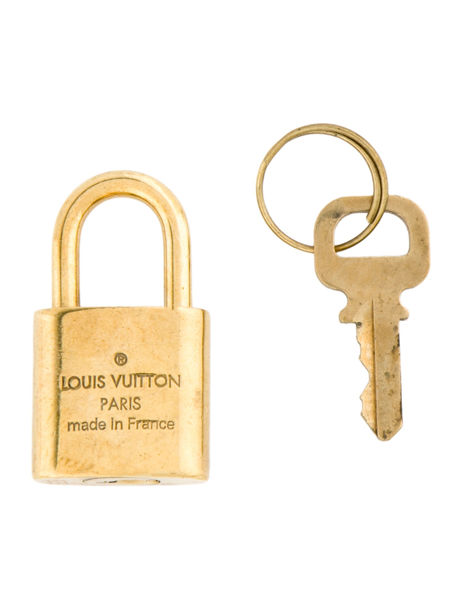 Louis Vuitton Brass Lock & Key Set
