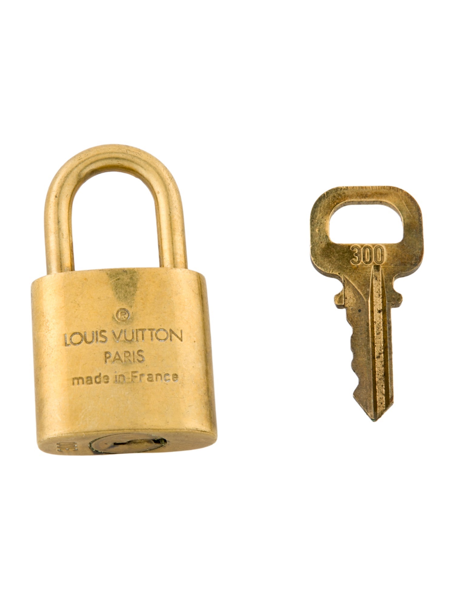 Louis Vuitton Brass Lock & Key Set