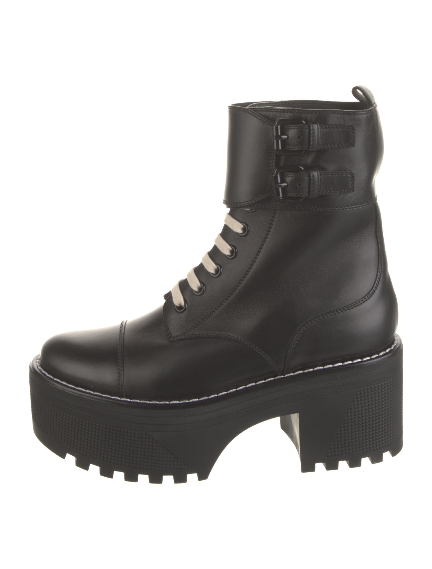 Louis Vuitton Leather Combat Boots