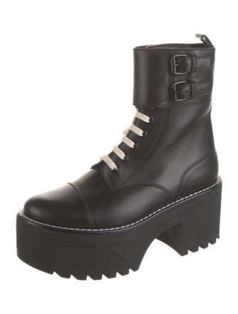 Louis Vuitton Leather Combat Boots