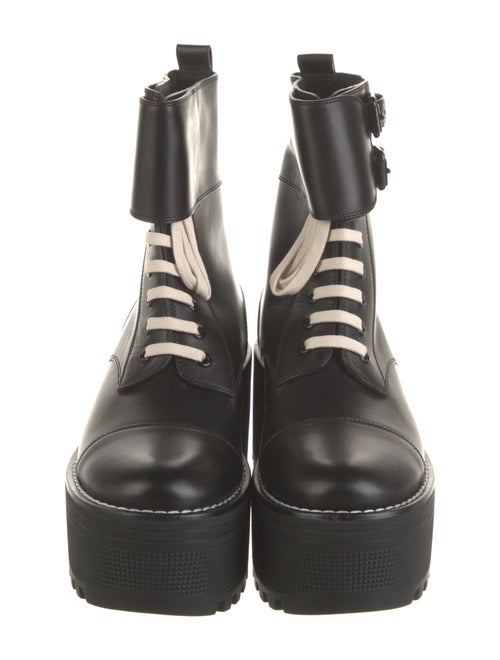 Louis Vuitton Leather Combat Boots