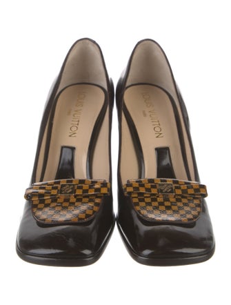 Louis Vuitton Patent Leather Bow Accents Pumps
