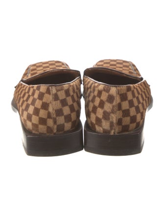 Louis Vuitton Ponyhair Plaid Print Loafers