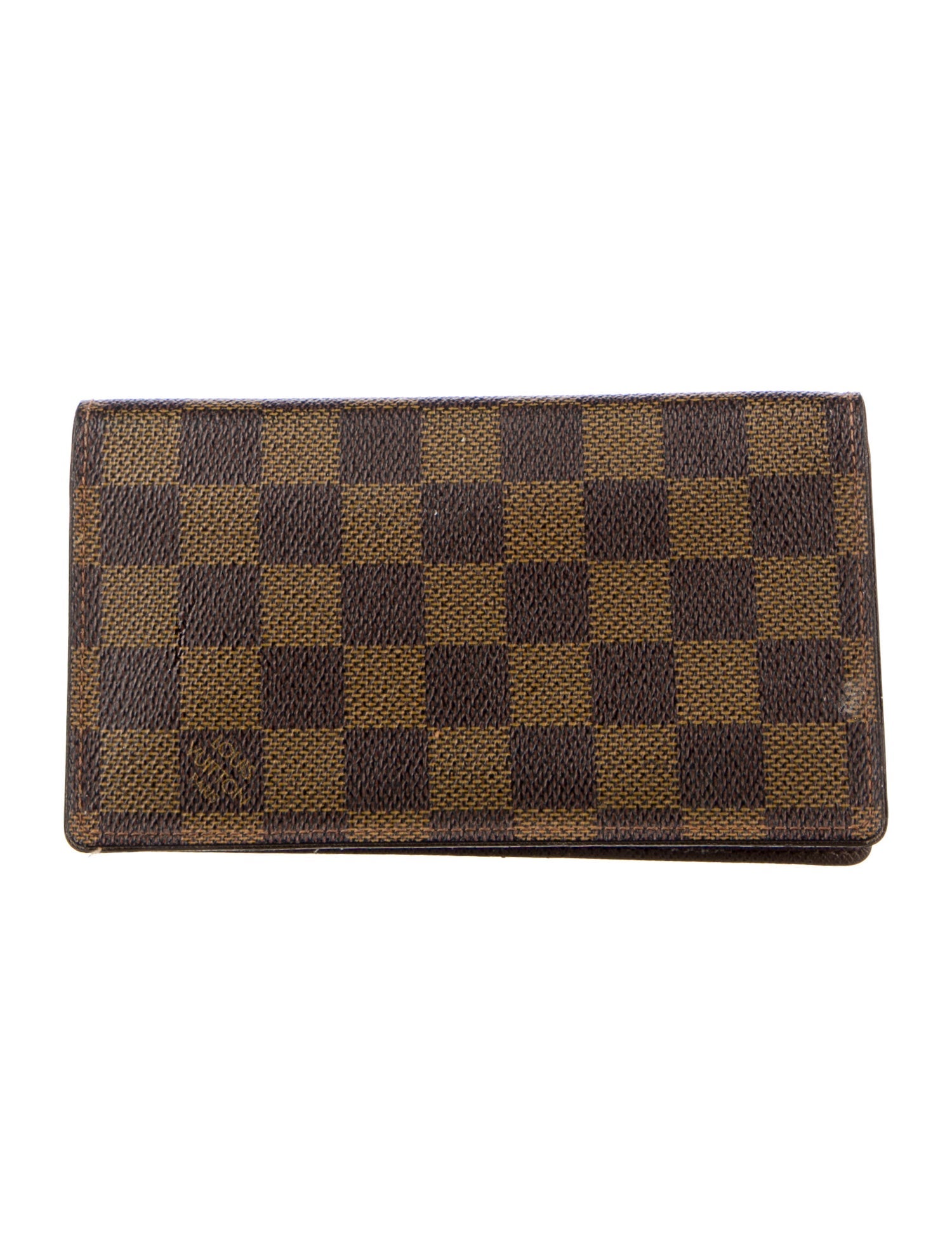 Louis Vuitton Damier Ebene Pattern Coated Canvas Checkbook Holder