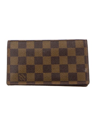 Louis Vuitton Damier Ebene Pattern Coated Canvas Checkbook Holder