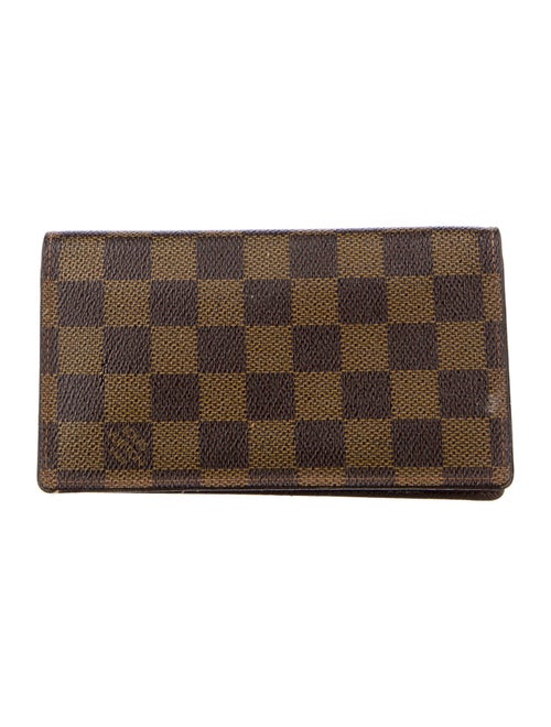 Louis Vuitton Damier Ebene Pattern Coated Canvas Checkbook Holder