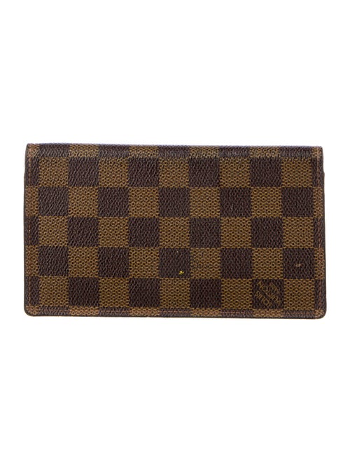 Louis Vuitton Damier Ebene Pattern Coated Canvas Checkbook Holder