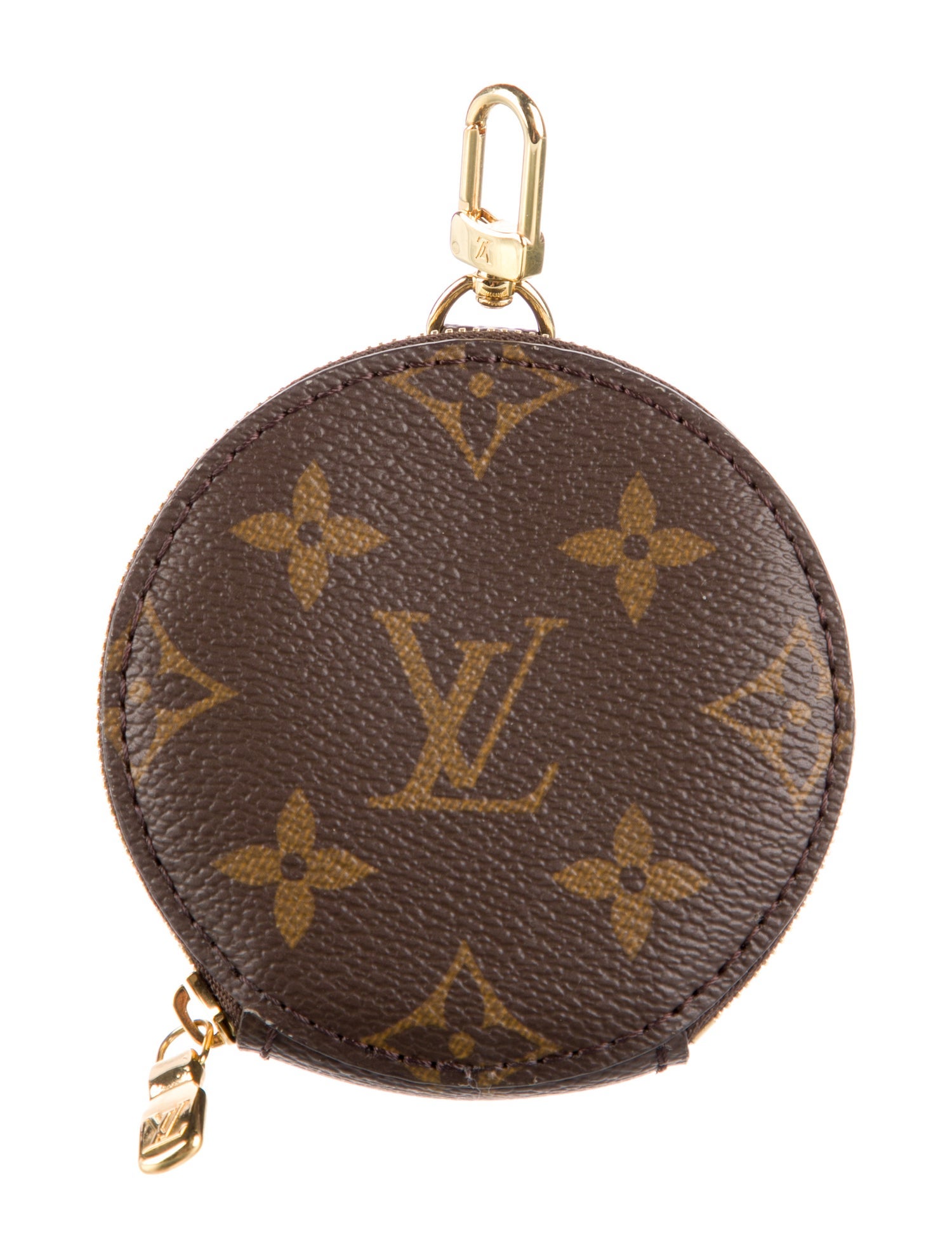 Louis Vuitton LV Monogram Coated Canvas Round Coin Purse