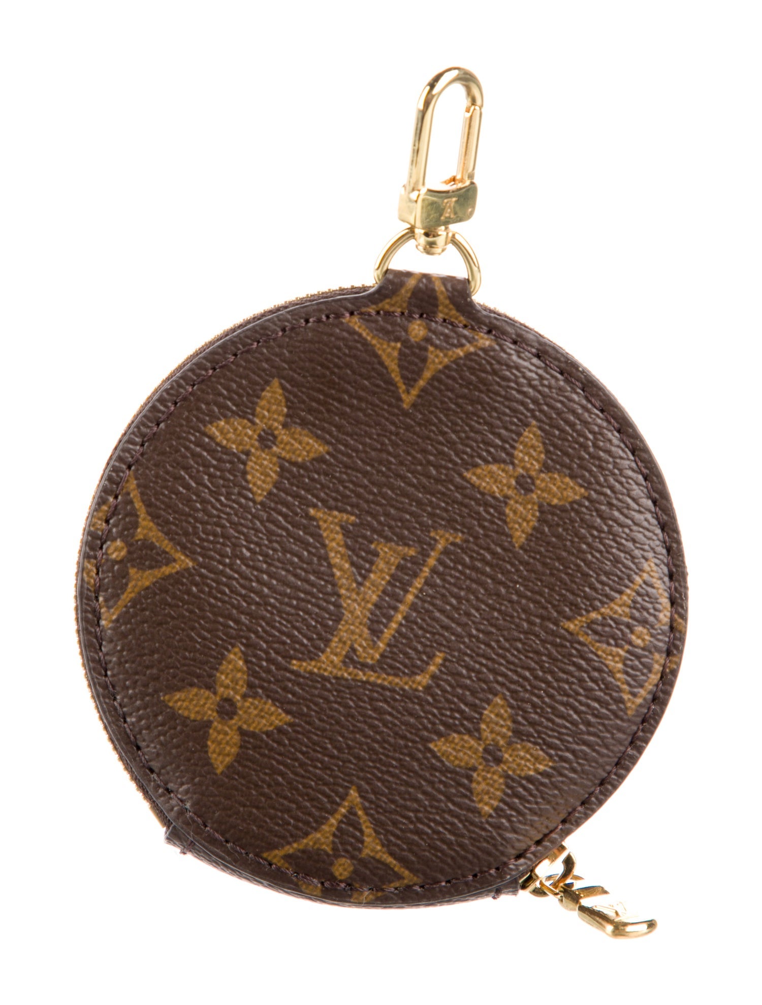 Louis Vuitton LV Monogram Coated Canvas Round Coin Purse