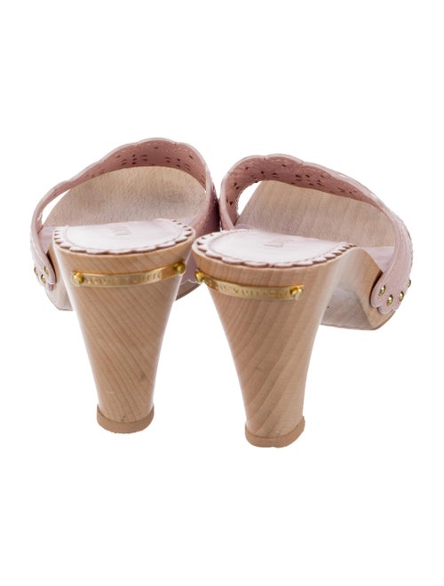 Louis Vuitton Leather Lasercut Accents Slides