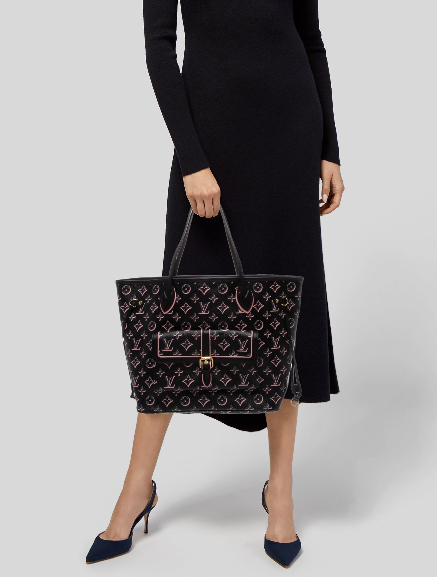 Louis Vuitton LV Monogram Neverfull w/Pouch MM