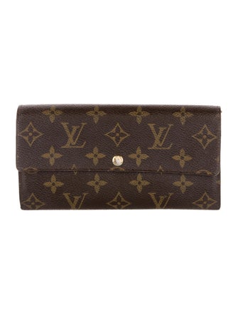 Louis Vuitton Monogram Pattern Coated Canvas Sarah Wallet