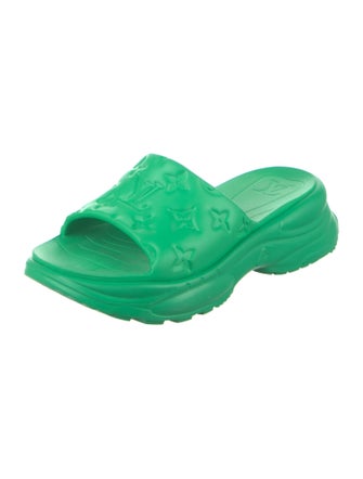 Louis Vuitton Monogram Pattern Rubber Slides