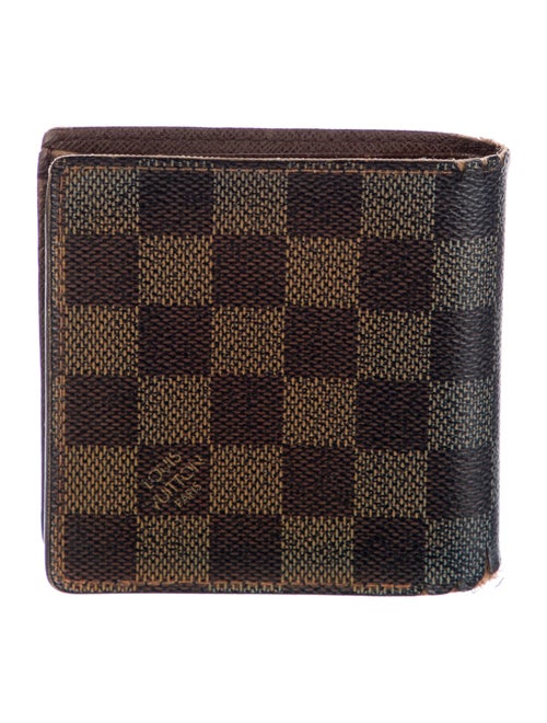 Louis Vuitton Damier Ebene Pattern Coated Canvas Marco Wallet