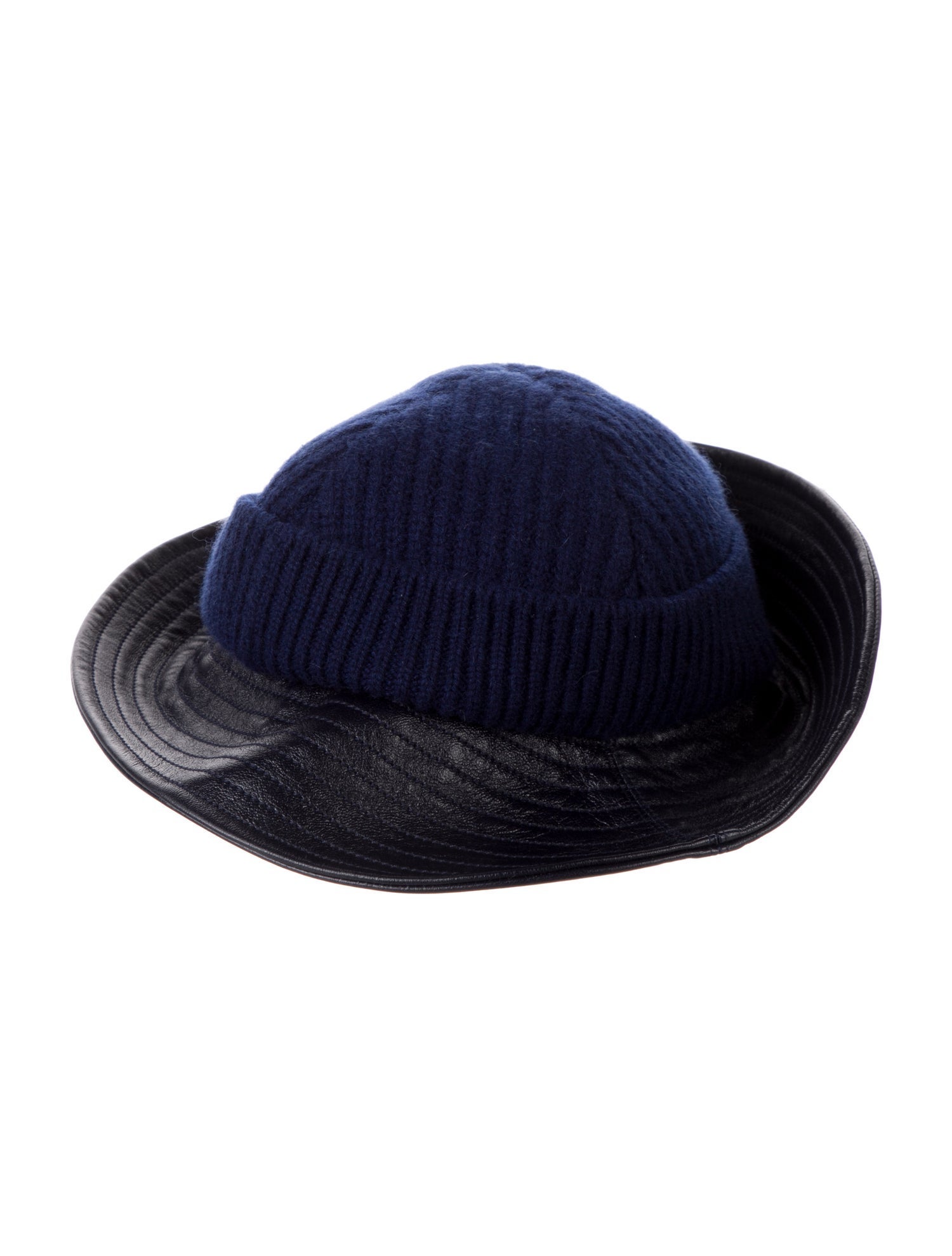 Louis Vuitton Leather-Trimmed Cashmere Bucket Hat