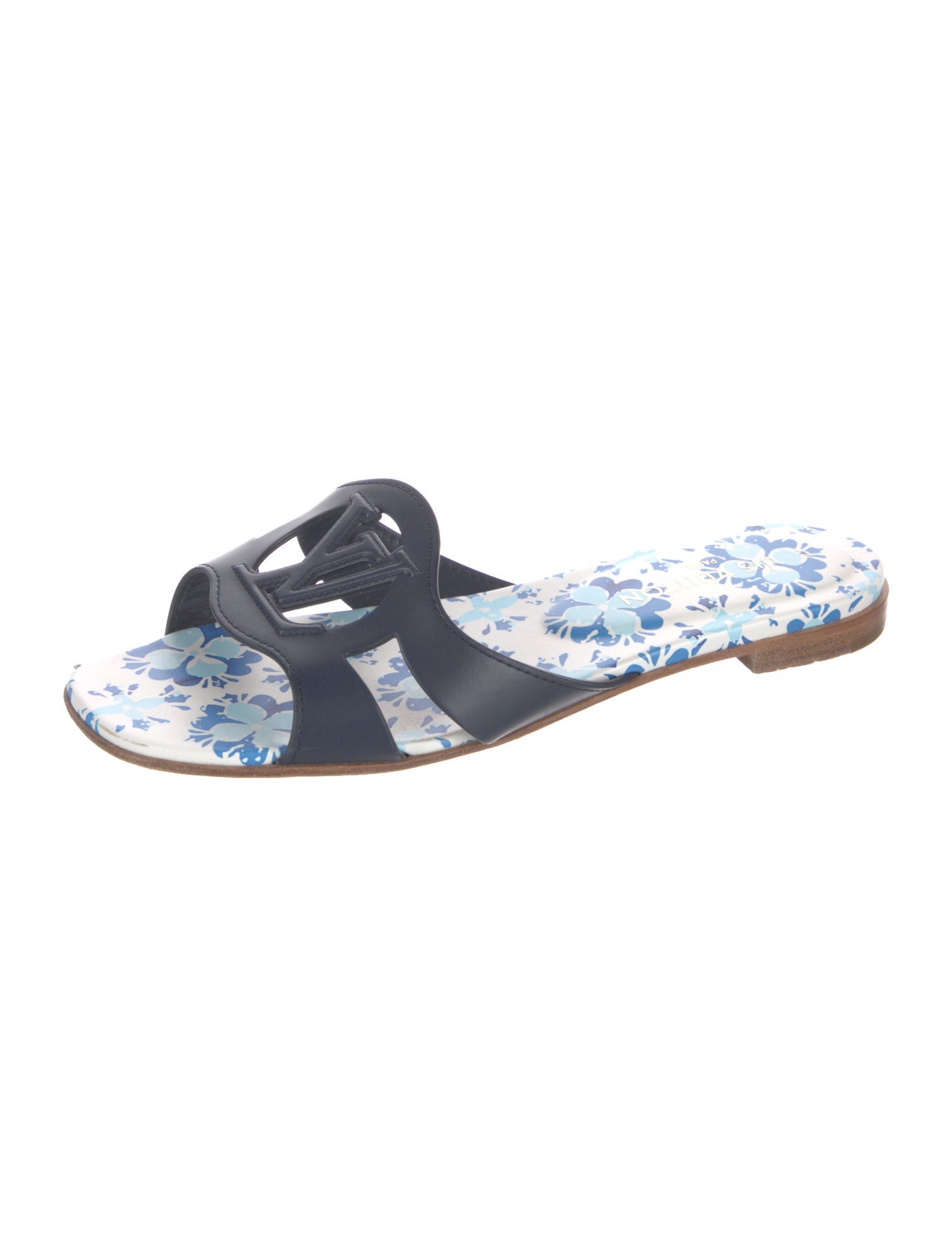 Louis Vuitton Leather Printed Slides