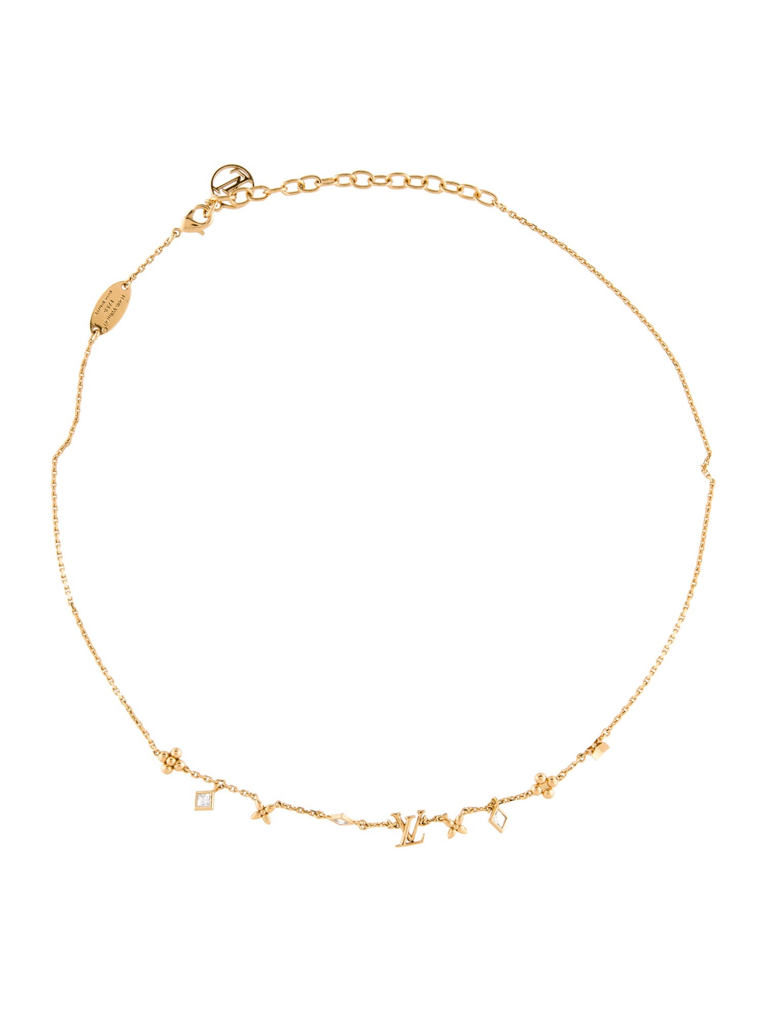 Louis Vuitton Crystal LV in the Sky Necklace