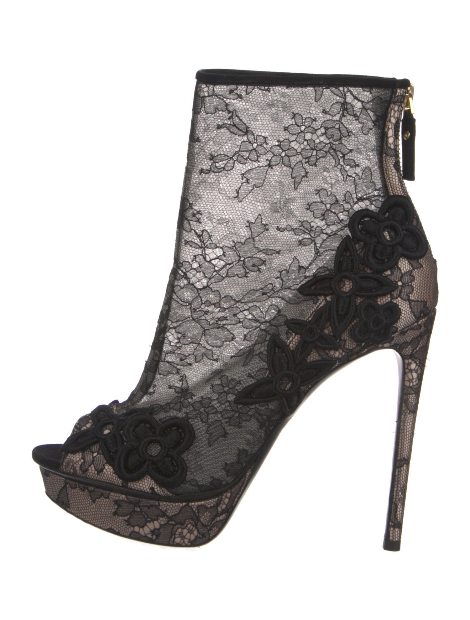 Louis Vuitton Lace Lace Pattern Boots