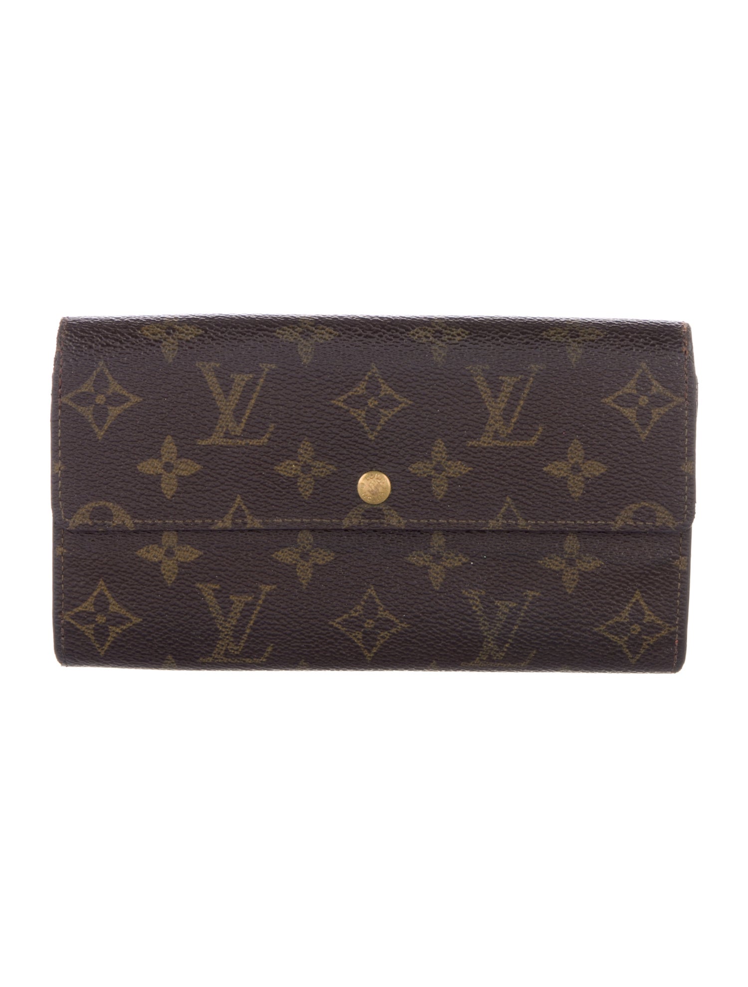Louis Vuitton Monogram Pattern Coated Canvas Sarah Wallet