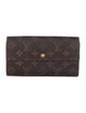 Louis Vuitton Monogram Pattern Coated Canvas Sarah Wallet