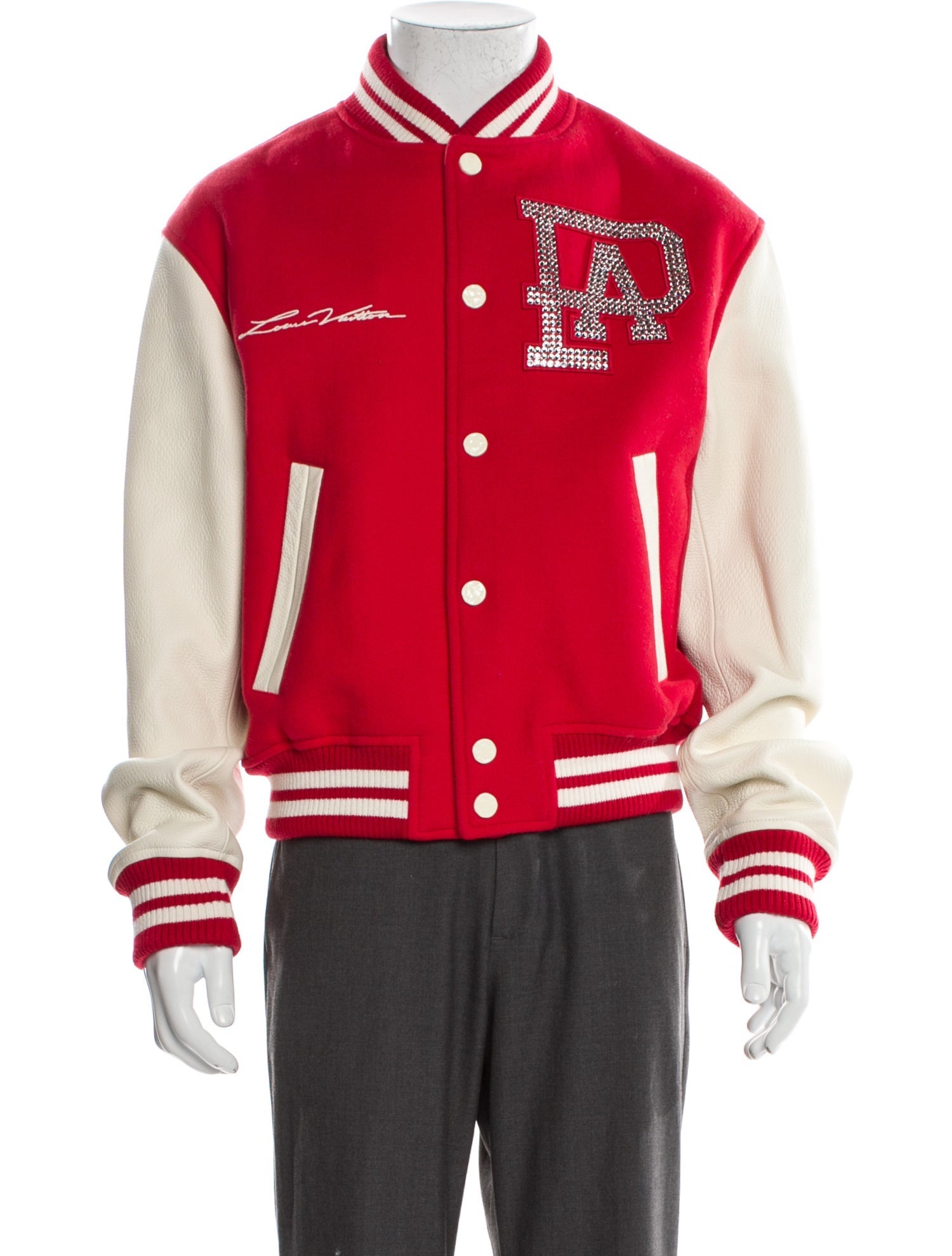 Louis Vuitton 2024 Faux Pearl Accents Varsity Jacket