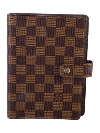 Louis Vuitton Damier Ebene Medium Ring Agenda Cover