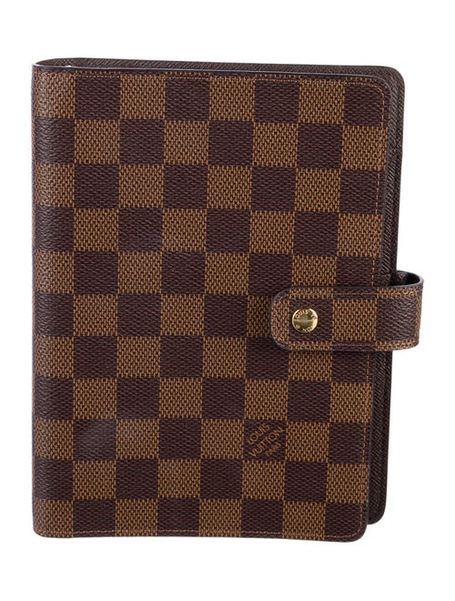 Louis Vuitton Damier Ebene Medium Ring Agenda Cover