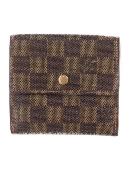 Louis Vuitton Damier Ebene Pattern Coated Canvas Elise Wallet