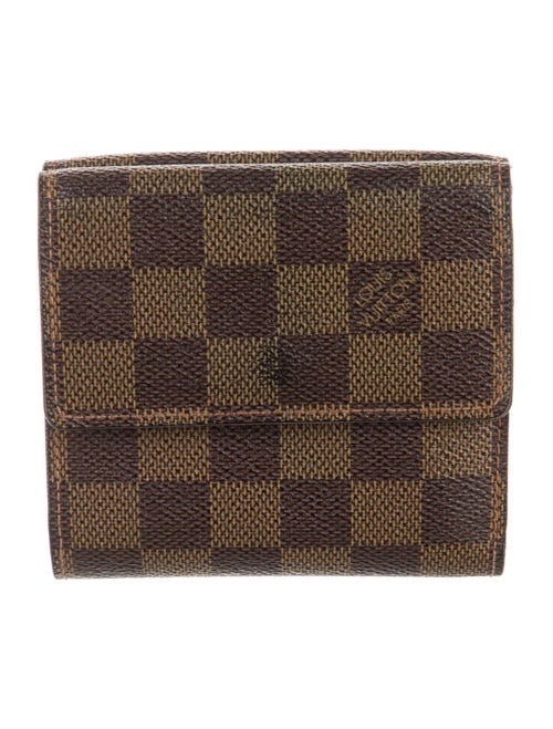 Louis Vuitton Damier Ebene Pattern Coated Canvas Elise Wallet
