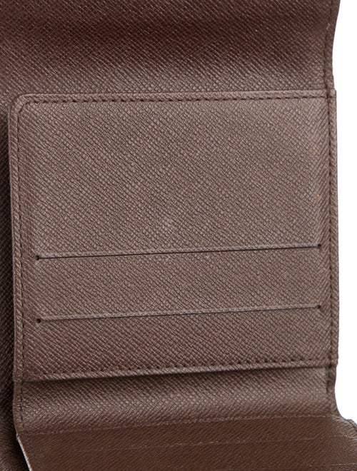 Louis Vuitton Damier Ebene Pattern Coated Canvas Elise Wallet