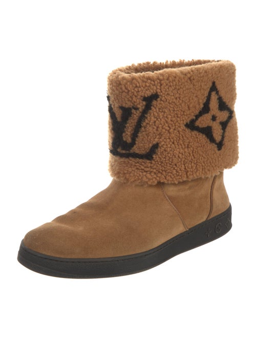 Louis Vuitton LV Monogram Suede Lace-Up Boots