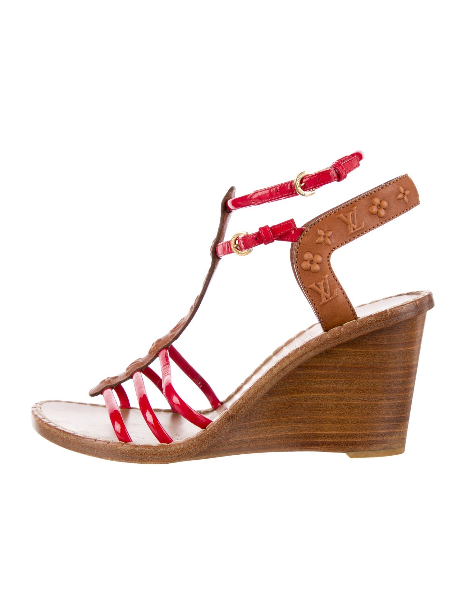 Louis Vuitton Leather T-Strap Sandals