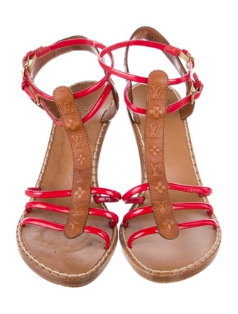 Louis Vuitton Leather T-Strap Sandals