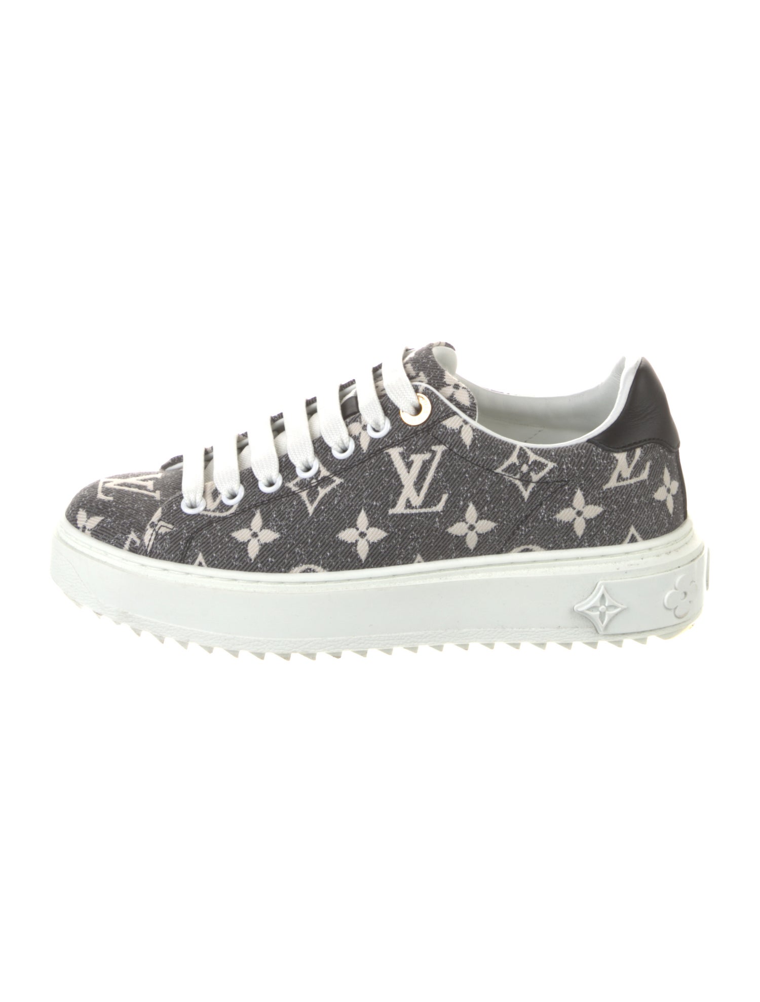 Louis Vuitton Monogram Pattern Denim Sneakers