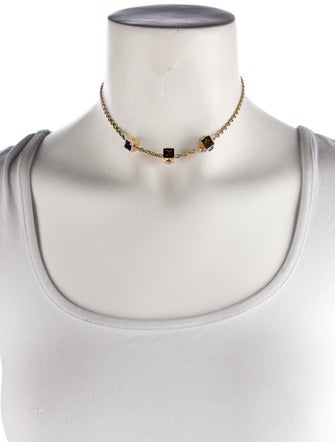 Louis Vuitton Crystal Gamble Station Necklace