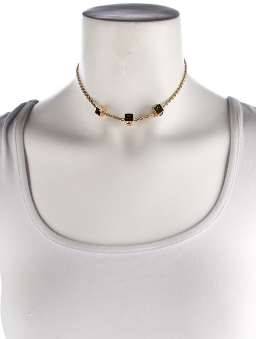 Louis Vuitton Crystal Gamble Station Necklace
