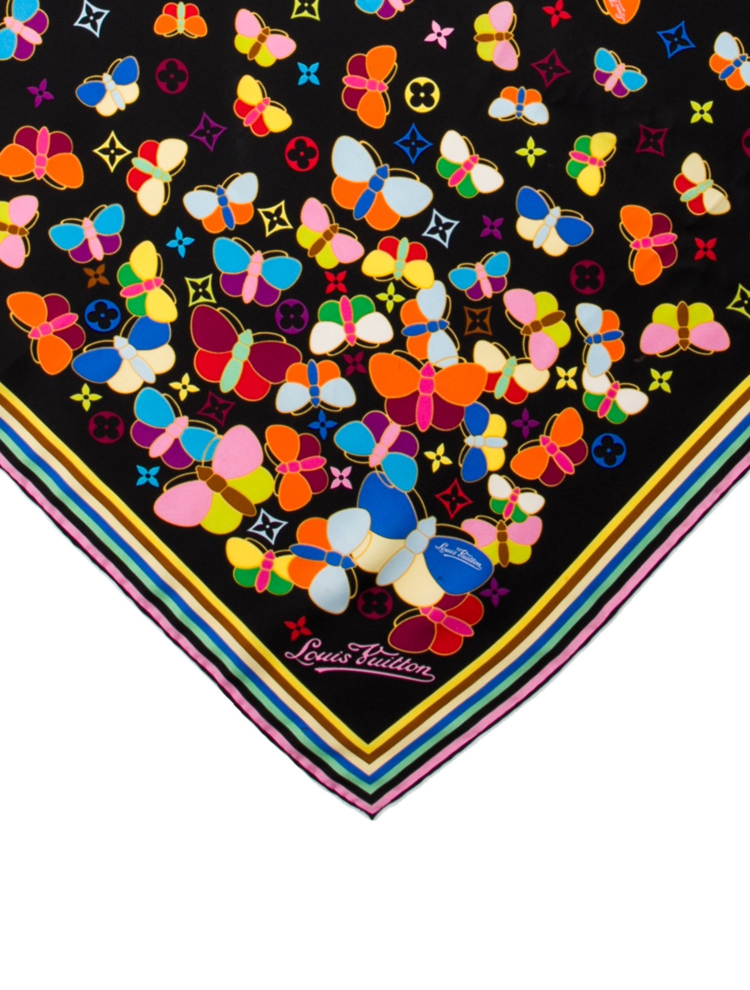Louis Vuitton x Takashi Murakami Papillon Silk Scarf