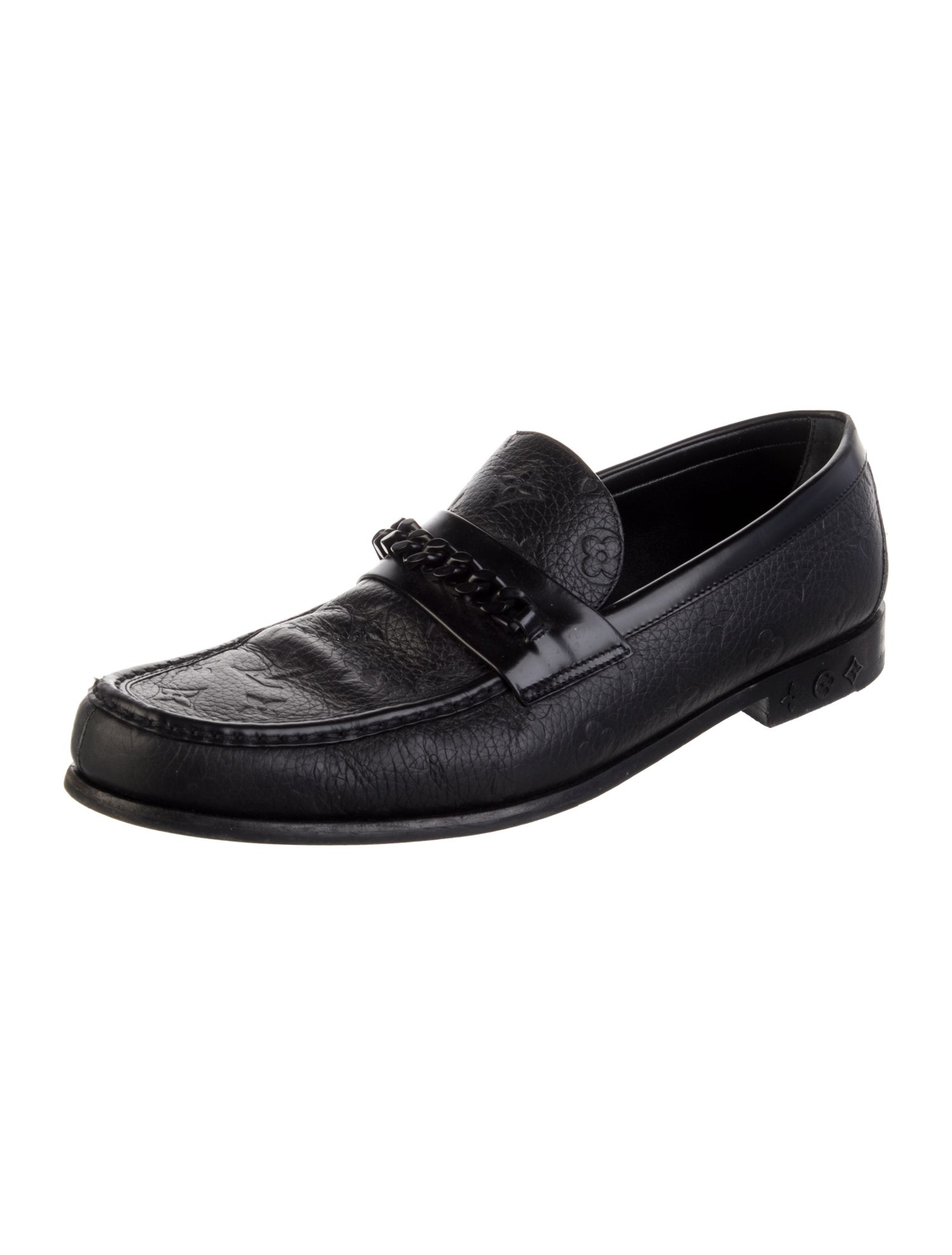 Louis Vuitton LV Monogram Leather Dress Loafers
