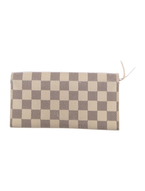 Louis Vuitton Damier Azur Pattern Coated Canvas Emilie Wallet