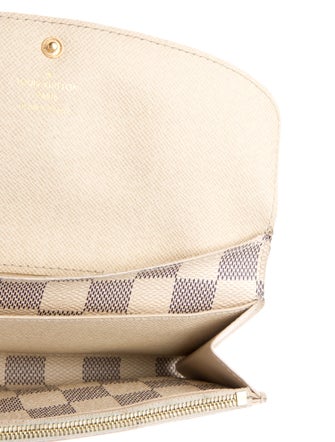 Louis Vuitton Damier Azur Pattern Coated Canvas Emilie Wallet