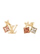 Louis Vuitton Crystal Loulougram Stud Earrings