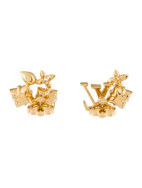 Louis Vuitton Crystal Loulougram Stud Earrings